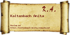 Kaltenbach Anita névjegykártya